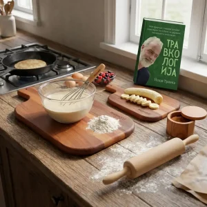 Kuhinjski Set od Trešnjinog Drveta + Knjiga Travkologija za 1 RSD